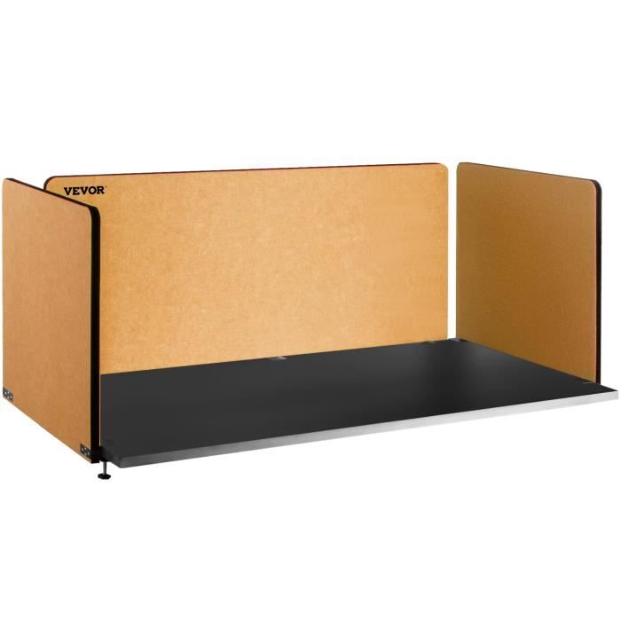 Séparateur De Bureau Acoustique - Panneau Confidentialité 30x40 à 80 Cm, Pieds Support, Réduit Distractions Visuelles Et Sonores