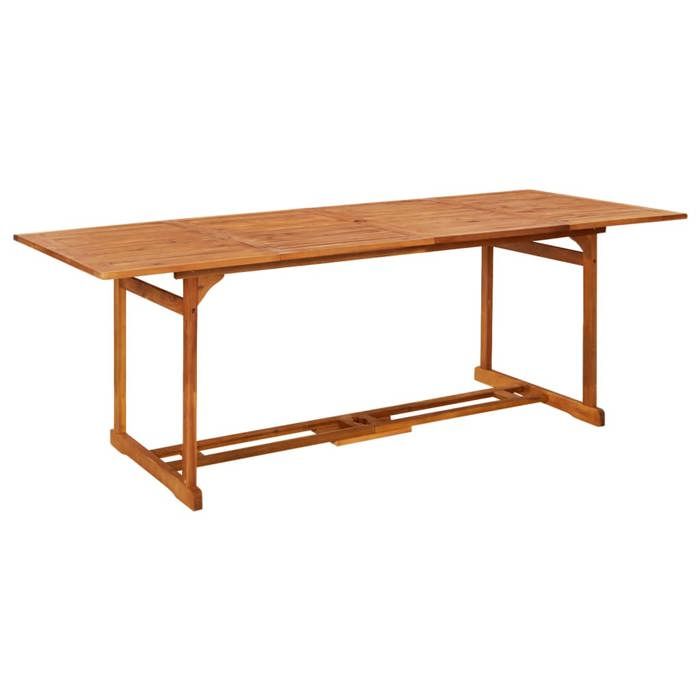 vidaXL Table à dîner de jardin Bois d'acacia massif - vue 2