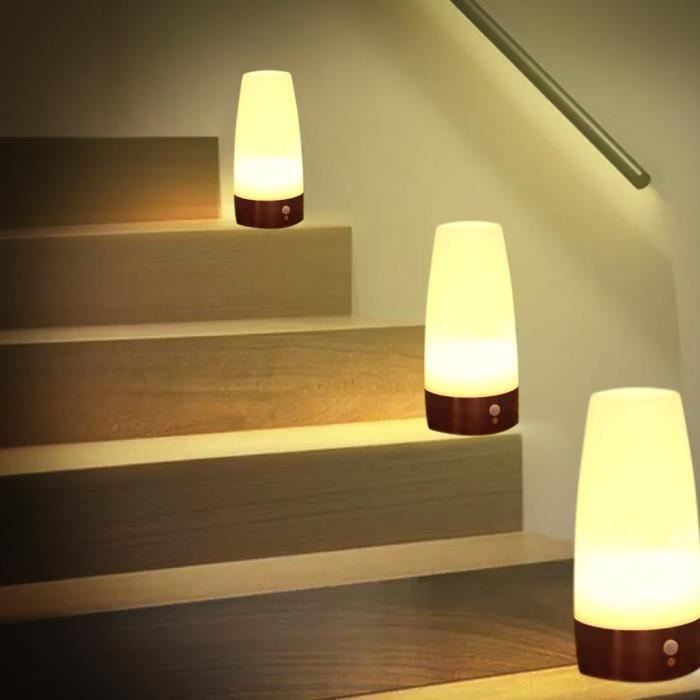 Vvikizy Lampe de table LED Lampe intelligente sans fil avec capteur de mouvement veilleuse à deco eclairage Couleur assortie