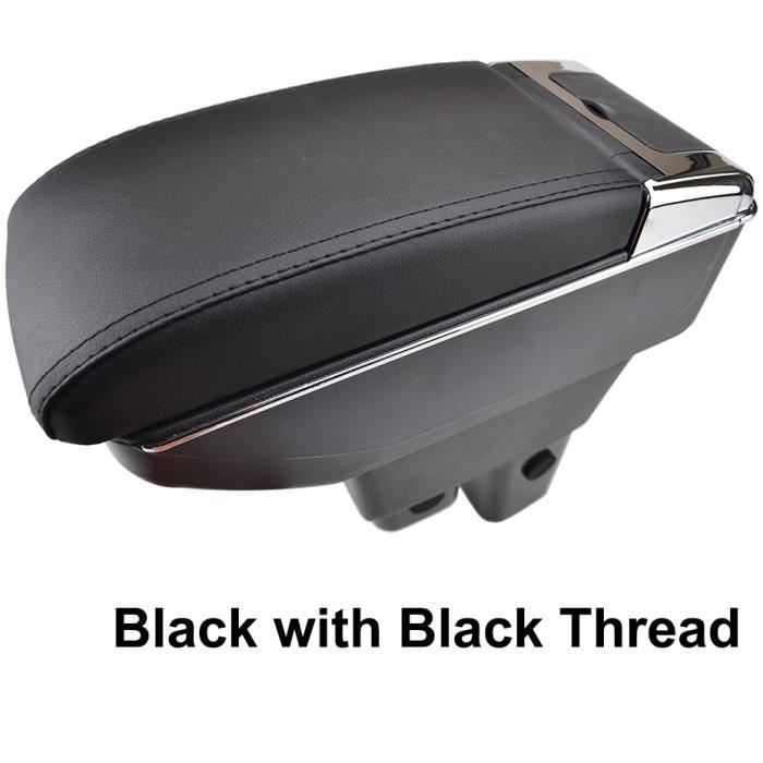 Accoudoir Central Cuir Noir Pour Peugeot 2008 - Rangement Et Confort Amélioré