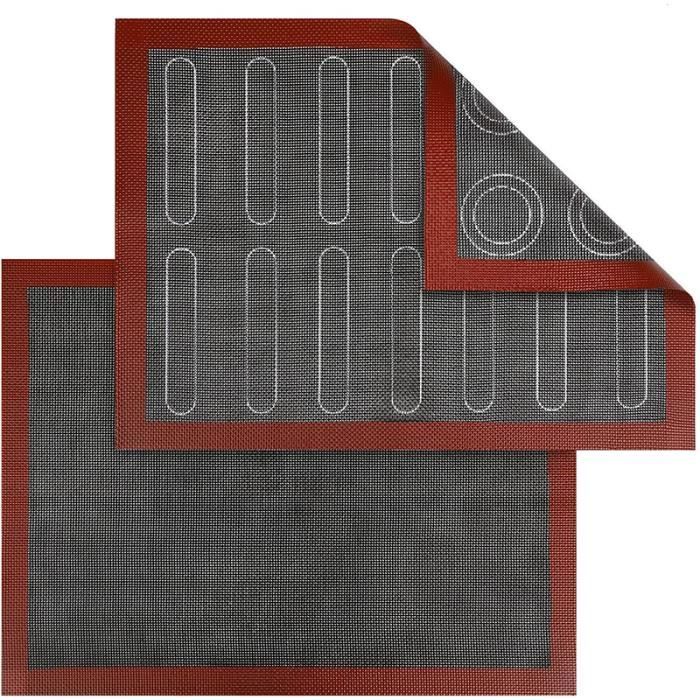 Grand Tapis de Cuisson en Silicone Anti-adhésif Tapis de pâte avec mesure  (60x40cm) - Cdiscount Maison