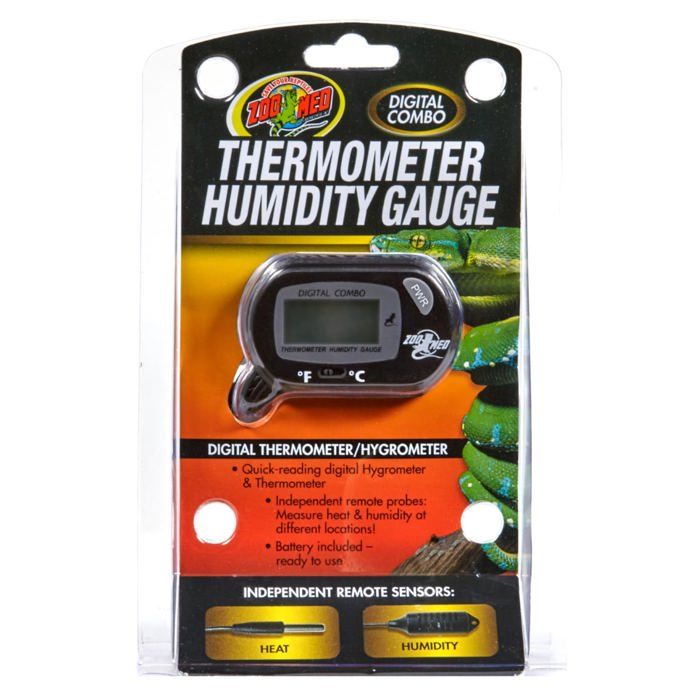 Comparer les prix de Thermomètre Numérique - ZOO MED - Digital Combo - 2 sondes - Affichage digital - Pile incluse