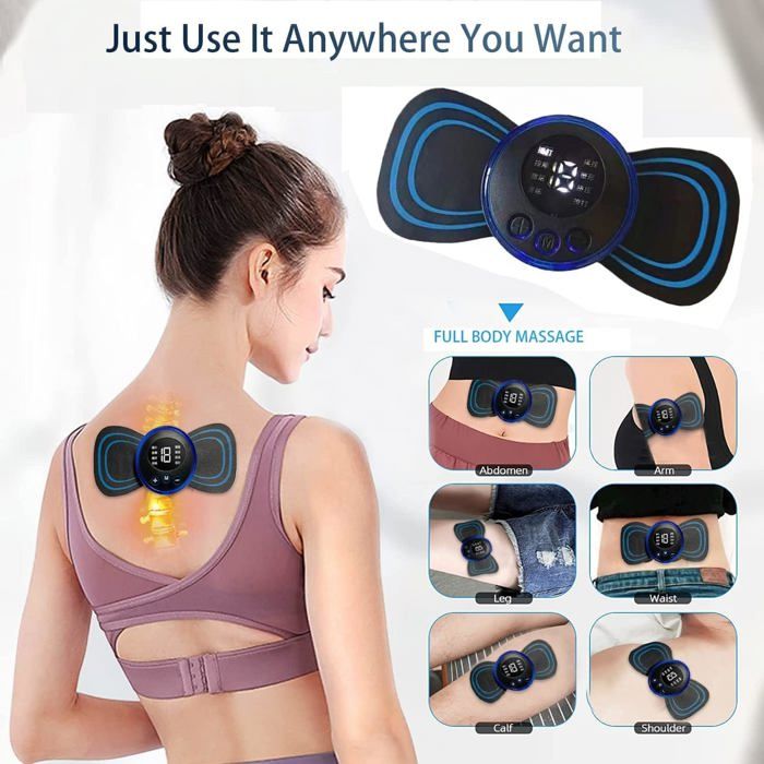 Masseur Cervical Portable Mini Avec Chauffant - Massage Shiatsu Cou Épaules - Neuf