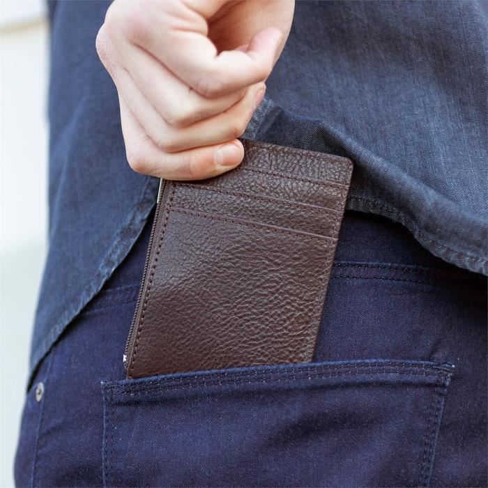 STILORD 'Keyon' Porte-Clés Cuir Véritable Cognac – Mini Porte-Monnaie RFID Pour Clés Voiture, Cartes Et Pièces, Élégant Et Compact Homme & Femme