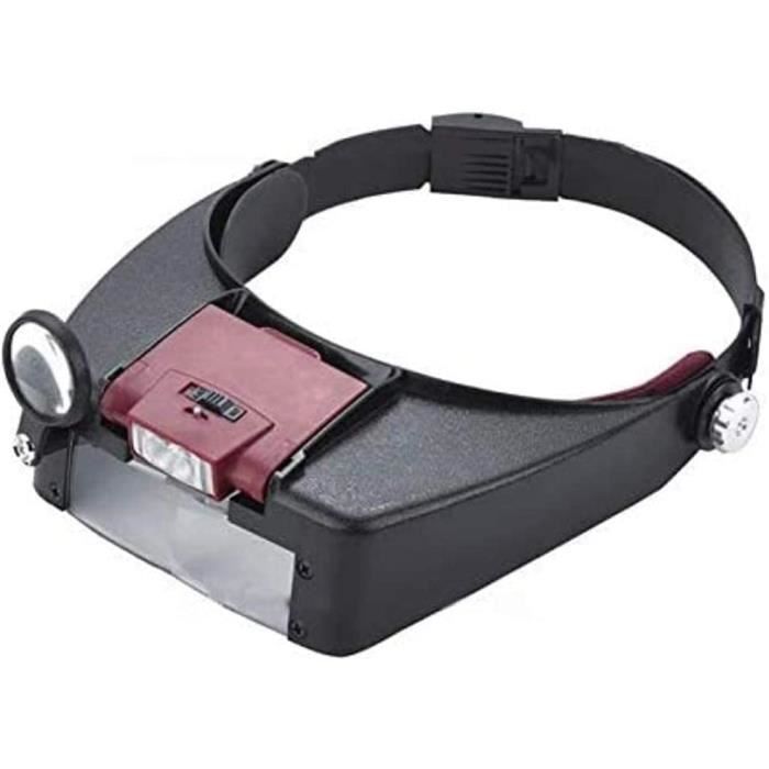 Loupe à Bandeau LED Avec 4 Lentilles - Pour Horlogers, Bijoutiers, Modélistes, Référence HH509