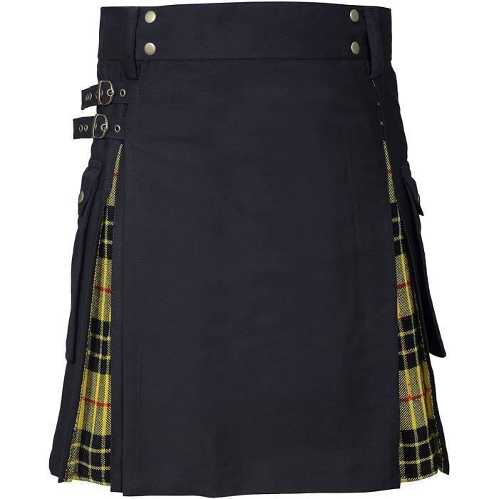 Kilt Utilitaire écossais Suncadmious - Coton Et Laine Acrylique Tartan, Grande Taille