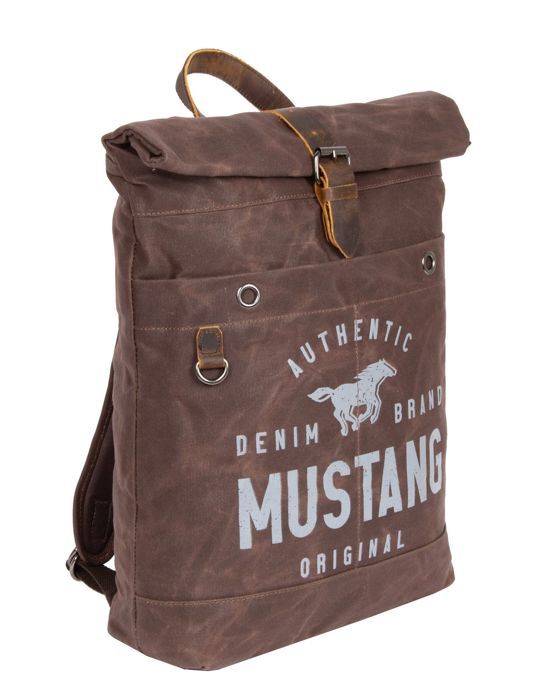 MUSTANG Sac à dos marron pour femme et homme Houston Rolltop