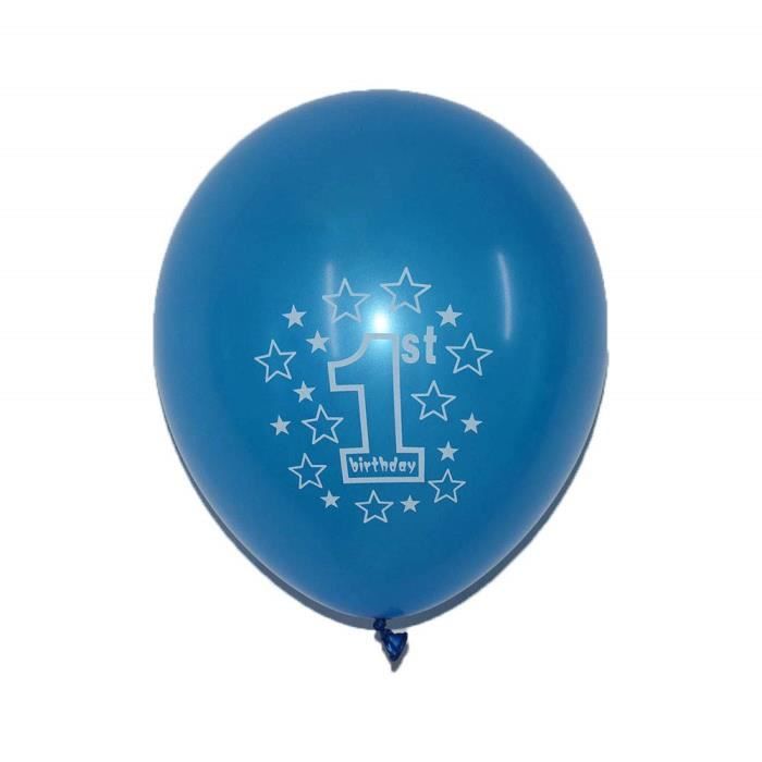 10pcs Ballon Anniversaire Deco Anniversaire 1 an Fille Garco Doré 1er Anniversaire  décorations Bébé Fille Garcon(28cm) (Bleu)#CD7019 - Cdiscount Maison