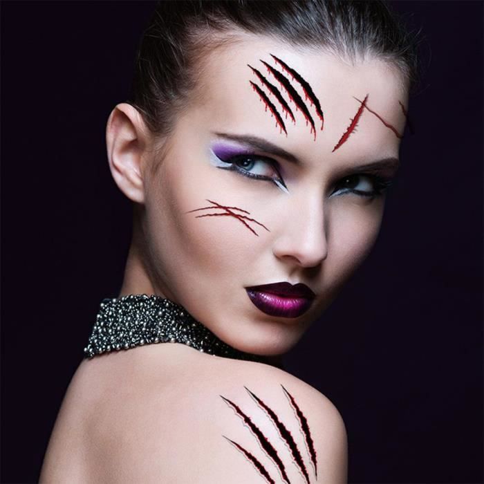 Geweir 236+ Pièces 45 Feuilles Fausse Cicatrice Tatouage Halloween Aquillage, Faux Tatouage