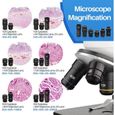 Microscopes ducatifs biologiques Microscope compos dillumination LED 40X2000X pour tudiants Adultes avec lentilles en Verre O[4526]-2