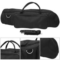 Housse De Transport Trompette En Nylon - Sac à Dos Bandoulière - Double Fermeture éclair - 53x15,5x13 Cm