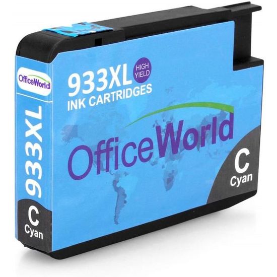 Lot De 5 Cartouches D'Encre Compatibles HP 932XL 933XL - 2 Noir + Cyan, Magenta, Jaune - Pour OfficeJet 7510, 7612, Etc.