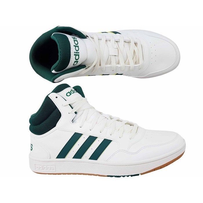 Baskets Blanche/Verte Homme Adidas Hoops Vert Cdiscount