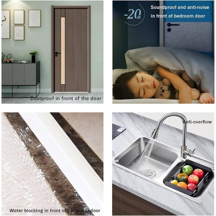 Barrière De Douche Silicone, 39inch/100cm Barriere Douche Pliable Seuil