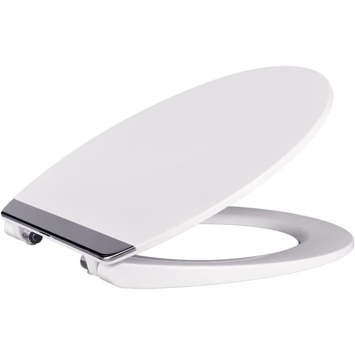 Siège De Toilette Allongé KALLISTA - Blanc, Chromé, Modèle P70303-CP-0