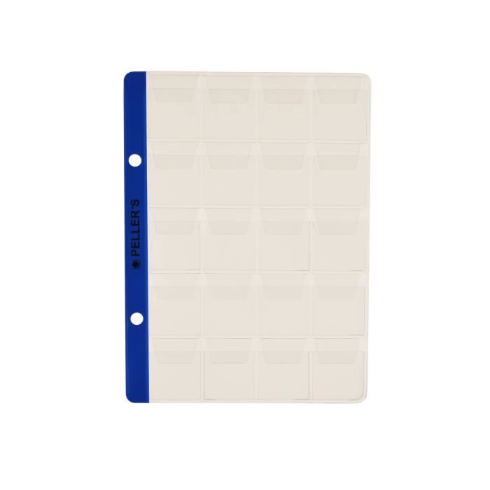 Feuilles De Collection Pour Pièces De Monnaie PELLER'S – 10 Feuilles Format S, 12 Poches 35x35 Mm | Pour Pièces Jusqu'à 28 Mm (€2, £2, Etc.) - 4