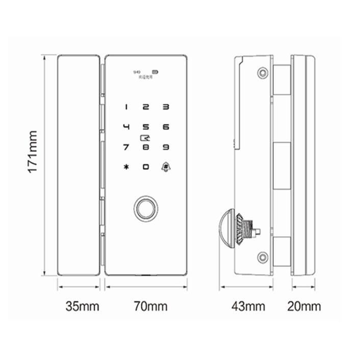 EJ.life Serrure De Porte Intelligente Serrure De Porte WiFi Intelligente Yinhing Avec Digitale