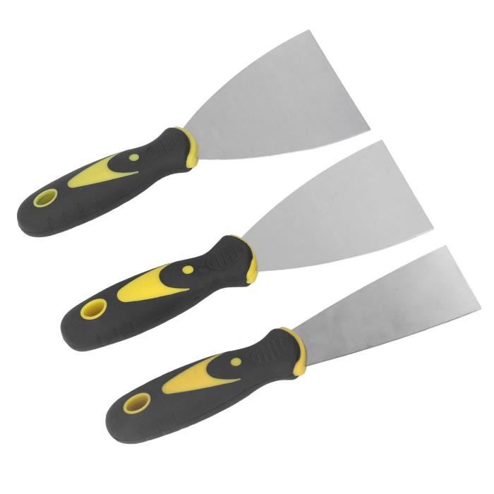 HURRISE couteau grattoir 3 pièces couteau à mastic Spackle ruban
