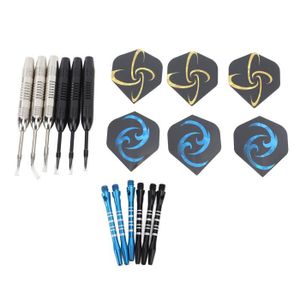 SUQ – Jeu De Fléchettes 9 Pièces 24G – Pointes Acier, Tiges Alu Et Laiton, Affûteur Inclus – Pour Salle De Jeux, Bar Et Débutants