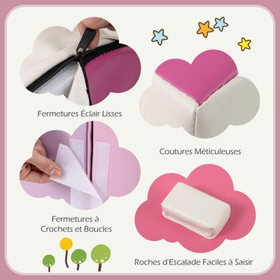 7 PCS Parcours De Motricité Bébé, Module Motricité En Mousse PU Pour Grimper Ramper Bloc De Constrcution Pour Jeu 97016874