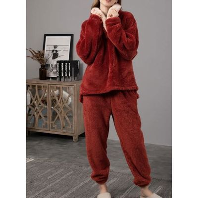WAZHAKU Pyjama en flanelle pour femme - Long et douillet - Deux pièces - Vêtement de nuit - Hiver - Chaud et moelleux - Manches longues pantalon de pyjama - Ensemble pyjama - Loungewear, bleu, M WAZHAKU Pyjama en flanelle pour femme - Long et douillet - Deux pièces - Vêtement de nuit - Hiver - Chaud et moelleux - Manches longues pantalon de pyjama - Ensemble pyjama - Loungewear, bleu, M