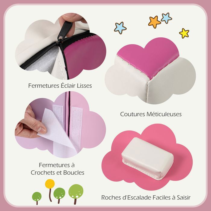 Parcours motricité bébé 6PCS. module motricité bébé en mousse EPE avec housse en revêtement synthétique. blocs mousse de construct - Sport