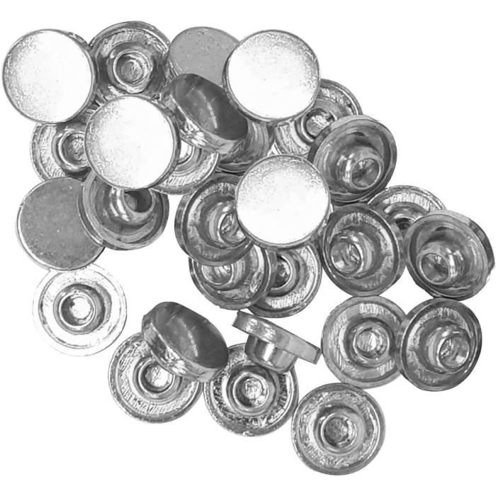 Lot De 100 Rivets Double Calotte Acier T7 Court - Neuf