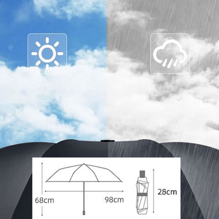 Meichoon Parapluie Enfant Bulle Transparent - Ouverture Automatique 2-6 Ans - Résistant Vent Pluie