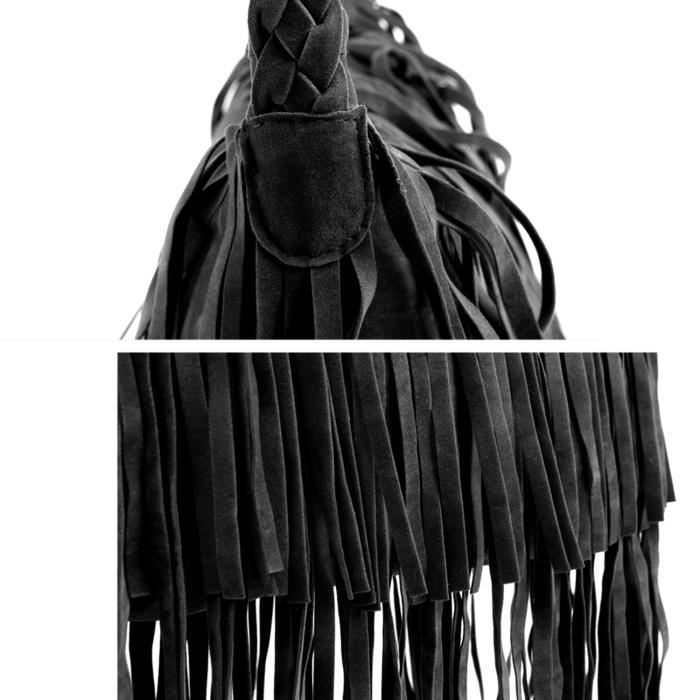 Vococal Sac Main de C l brit Frange Tassel Sac PU Faux Daim