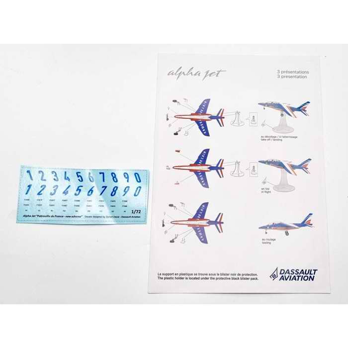 Maquette Alpha Jet PAF 1/72 En Métal – Odeon The Store – 16 Cm, 3 Présentations, Decals Inclus