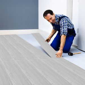 Autocollants Imitation Parquet Gris – 24 Pièces, Effet Bois, Déco Facile – GiftDecor