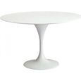 Table Tulip - Fibre de verre - 110 cm Blanc-0