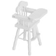 YOSOO Chaise de maison de poupée Meubles de modèle de chaise haute de salle à manger miniature pour 1/12 accessoires de maison de-0