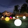 Lampadaire extérieur,Lampe de jardin LED avec télécommande,éclairage d'extérieur,boule lumineuse,lampe de pelouse- Diameter 12 cm-0