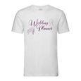 T-shirt Homme Col Rond Blanc Wedding Planner Calligraphie Mariage Noces Fiancée-0