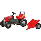 Tracteur à pédales Rolly Junior + remorque Rolly Kid - ROLLY TOYS - Rouge - Mixte - A partir de 3 ans