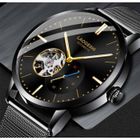 SHARPHY montre homme mécanique automatique lumineuse étanche en acier inoxydable ultra-mince