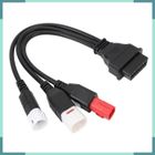 V BESTLIFE Câble de Diagnostic OBD pour Moto, Transmission Stable 3 en 1, Câble Adaptateur Plug and Play pour Scanner de Moto