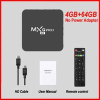 4G-64G - Boîtier TV MXQ PRO S905L HD 3D 111 4K lecteur multimédia avec WiFi 24G sans adap