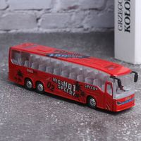 1:50 Modèle de Jouet en Alliage de Simulation Transit Bus avec Lumière et Musique pour Enfants (Rouge) -CWU