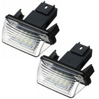 (2 pièces)Lumière de plaque d'immatriculation de voiture LED, pour citroën C3 C4 C5 Berlingo Saxo Xsara Picasso pour Peugeot 206 2