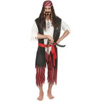 Déguisement Pirate Homme - Marque - Modèle - Polyester - Rouge - 3 éléments