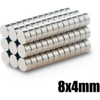 Super Strong Permanent Puissant Magnétique Aimants 8mm x 4mm Petit Tour NdFeB CylindreSpecification