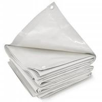 Bâche de Protection Jago® - 4x5m - Imperméable - Polyester Revêtu de PVC 650g/m² - Blanc