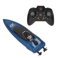 Pwshymi Bateau télécommandé 2.4G télécommande bateau USB haute vitesse électrique jouet bateau étanche jeux talkie-walkie Vert Bleu