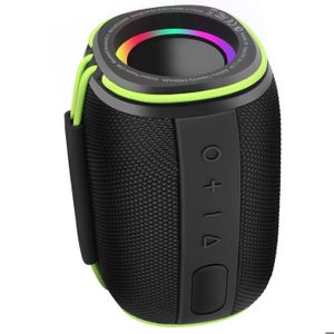 Enceinte Bluetooth Portable étanche IPX7 Avec Lumière LED - Bleu Foncé, Idéale Pour Extérieur, Fêtes, Voyages - 8