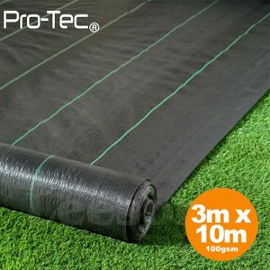 NATTE ANTI-VÉGÉTATION NOUVEAU Toile Bache de paillage tissée Anti-Mauvaises Herbes 3x10M