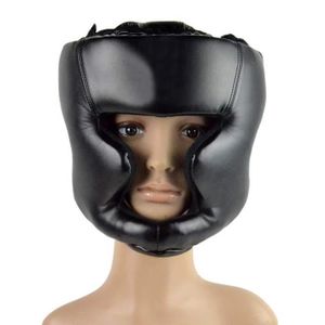 CASQUE DE BOXE - COMBAT Casque garde formation casque protéger de Kick Boxing Gear noir