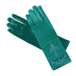 GANT - MITAINE gants de couronne Elsa pour filles, 6 couleurs, Brocade Long doigt moufle 24cm, vêtements imprimés à paillettes, [6CDF552]