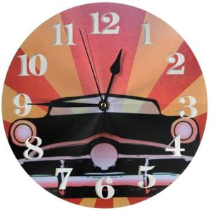 Horloge murale Nostalgie Voiture Rétro mon garage Mur Deco Acrylique Horloge 